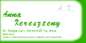 anna kereszteny business card